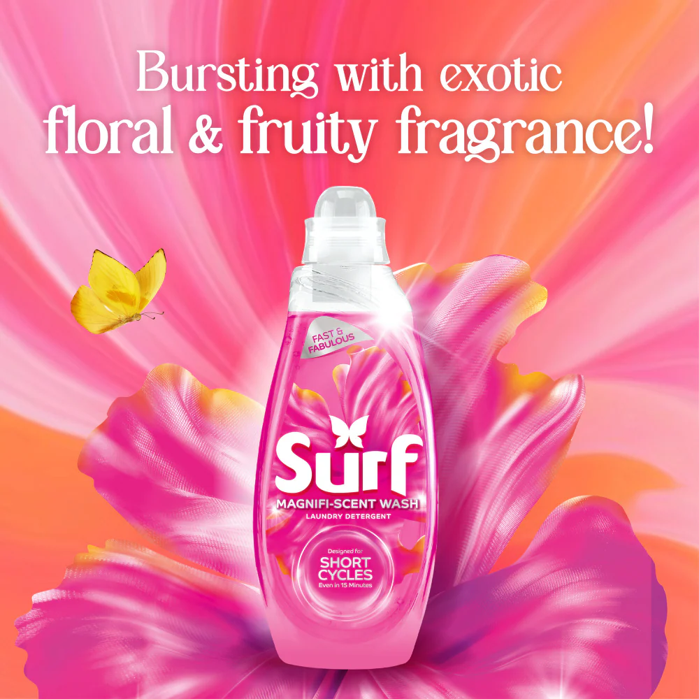 Surf Magnifi-Scent Wash Floral Fusion Liquid Laundry Washing Detergent 31 Washes 837ml - Image 7