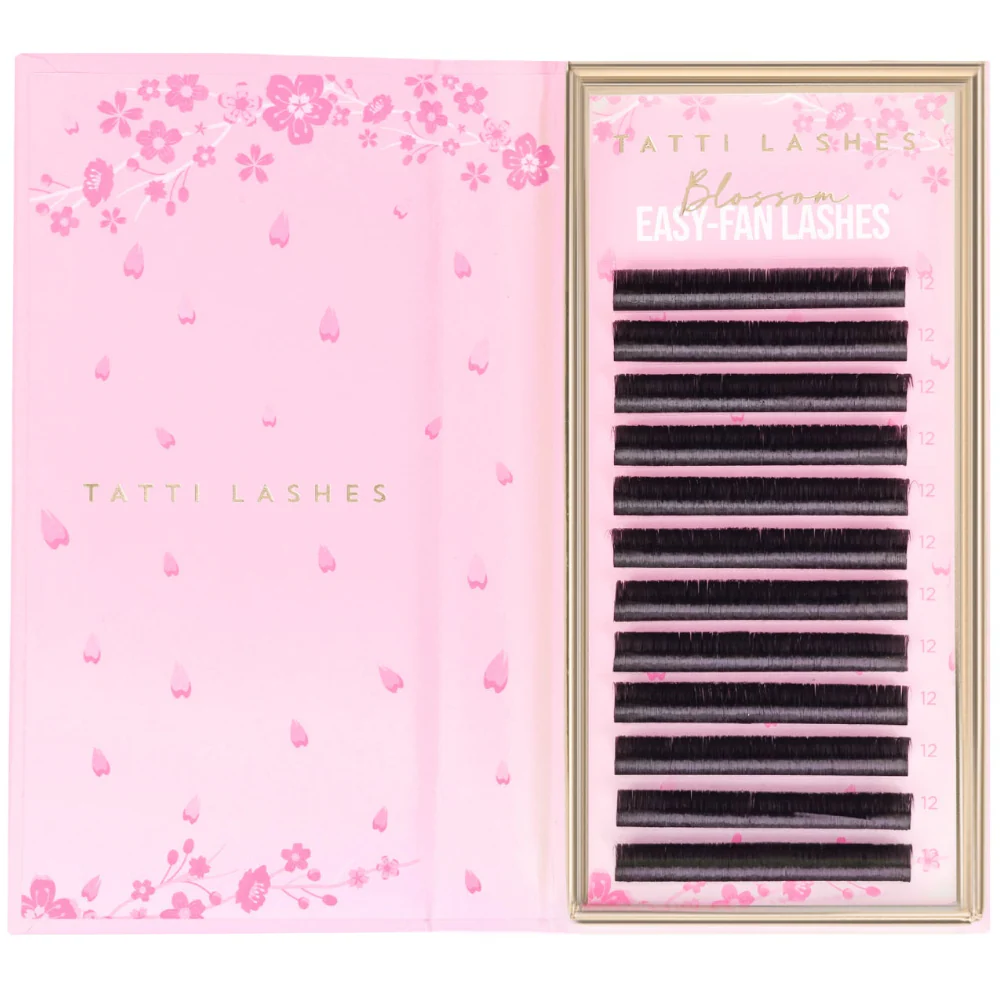 Tatti Lashes 10mm D Curl 0.03 Blossom Easy-Fan Individual Lashes Black - Image 2