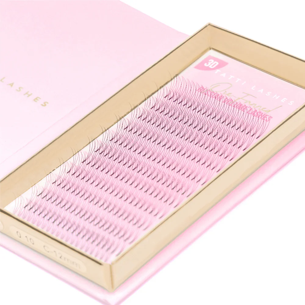Tatti Lashes 10mm D Curl Pre-Fanned Russian Volume 3D Individual Lashes Black - Image 4