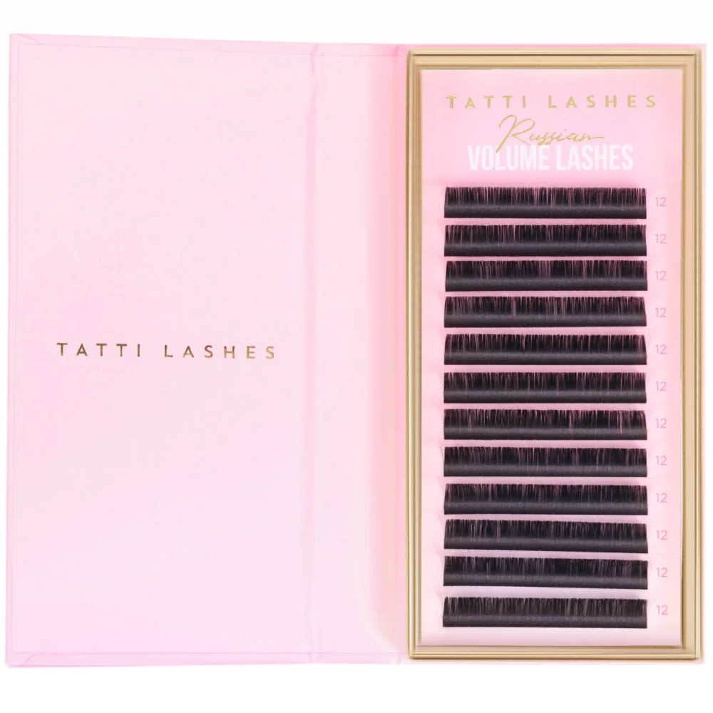 Tatti Lashes 11mm C Curl 0.03 Russian Volume Individual Lashes Black - Image 2