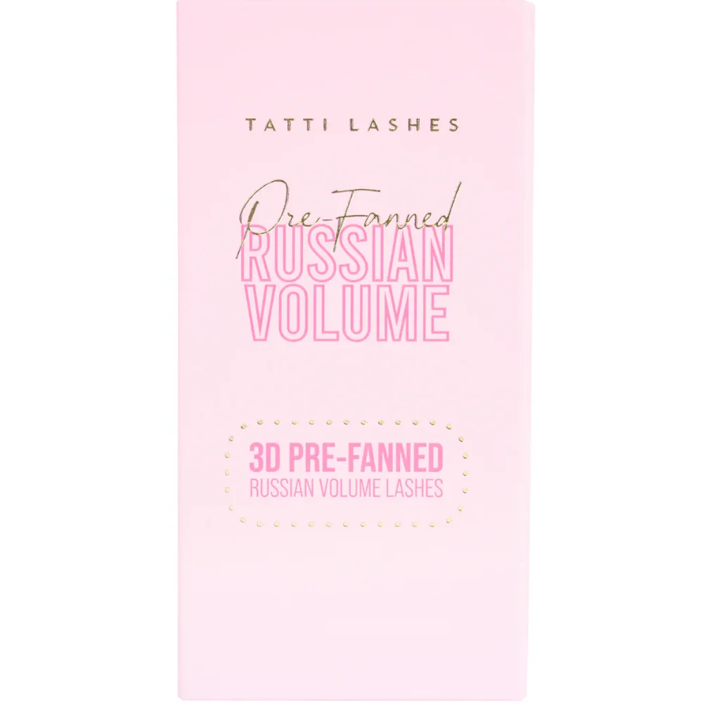 Tatti Lashes 9mm C Curl Pre-Fanned Russian Volume 3D Individual Lashes Black