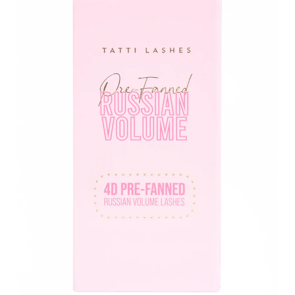 Tatti Lashes 9mm C Curl Pre-Fanned Russian Volume 4D Individual Lashes Black