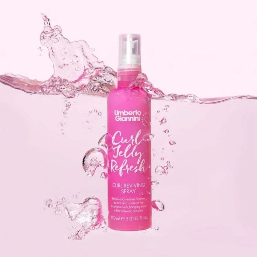 Umberto Giannini Curl Jelly Scrunching Jelly 250ml, Curl Jelly Shine 180ml & Curl Jelly Refresh 150ml Styling Trio - Image 3