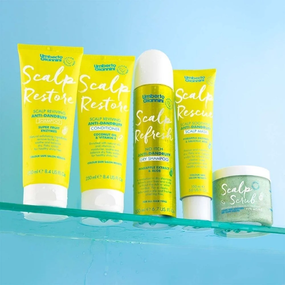 Umberto Giannini Scalp Restore Shampoo 250ml, Conditioner 250ml & Exfoliating Scalp Scrub 200g Trio - Image 2