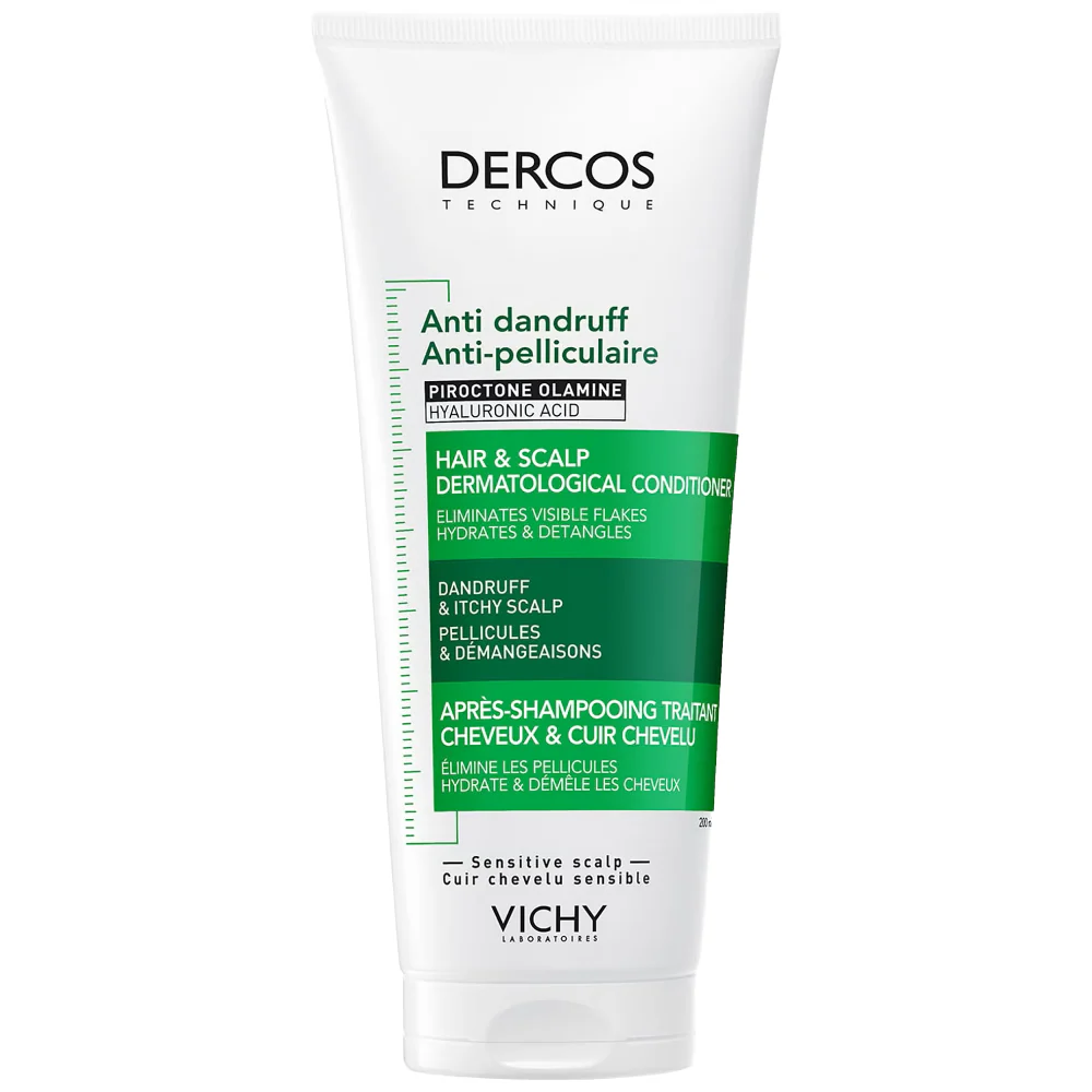 Vichy Dercos Anti-Dandruff Treating Shampoo For Sensitive Scalps 200ml & Hair & Scalp Dermatological Conditioner 200ml Twin - Image 3