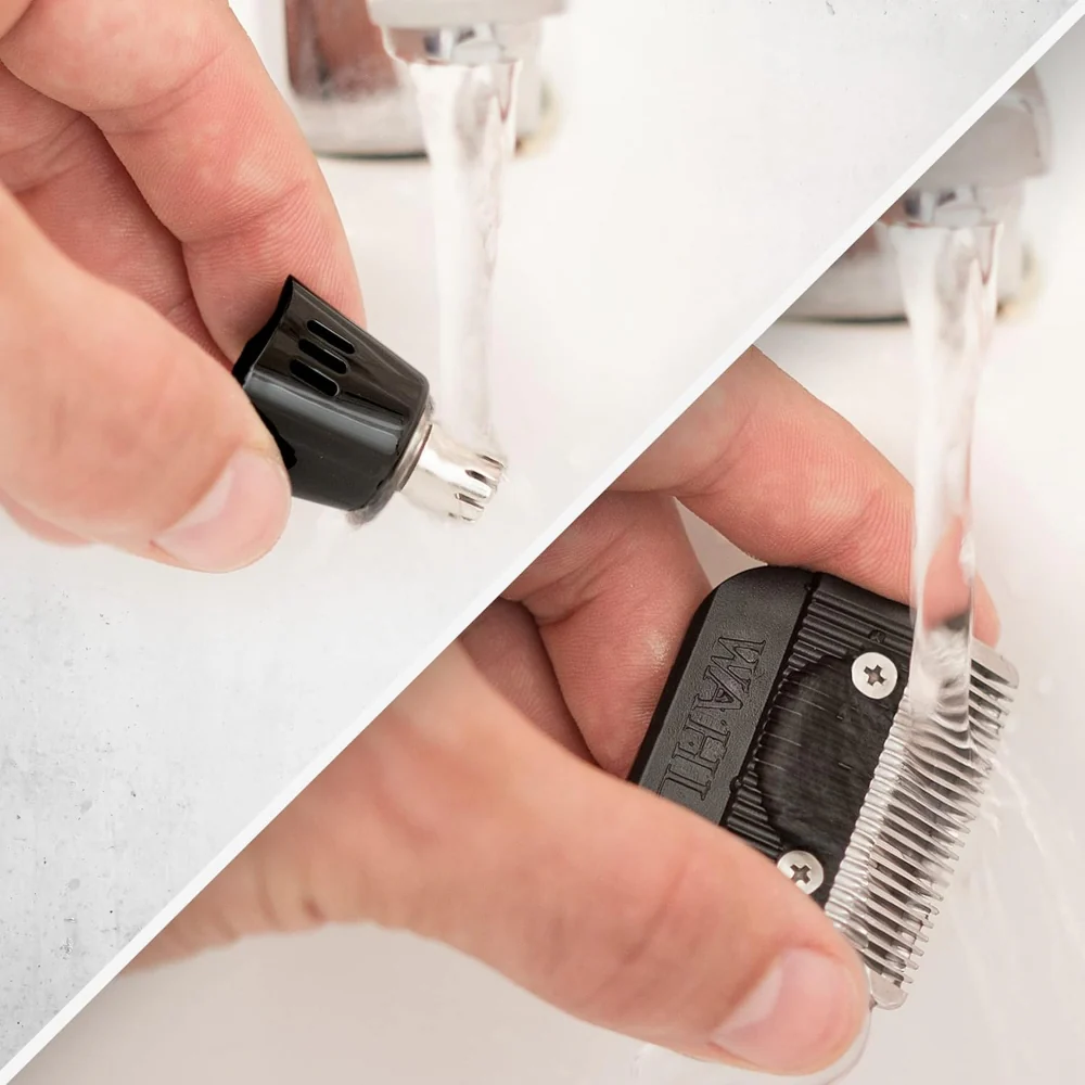 Wahl Clip N Rinse Plus Cord/Cordless Hair Clipper & Nose Trimmer Grooming Set - Image 7