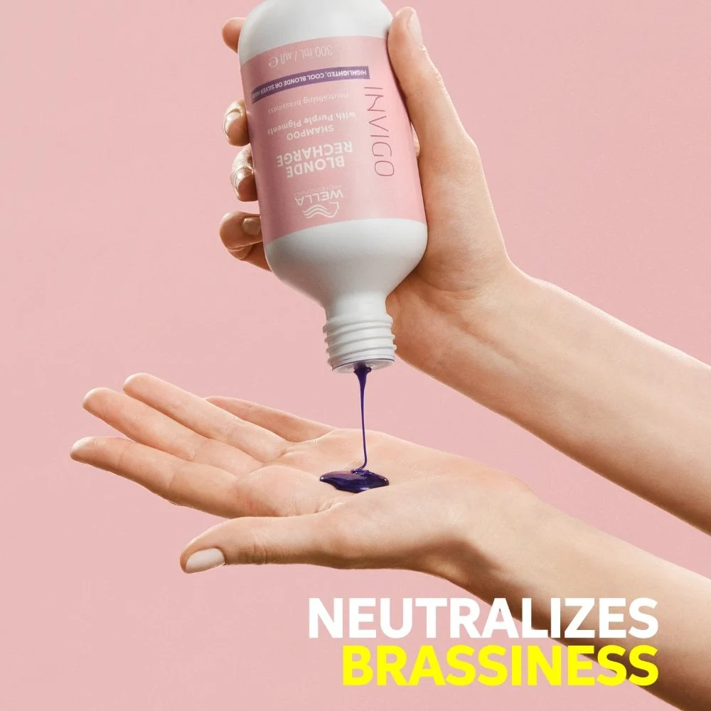 Wella Professionals Invigo Blonde Recharge Colour Refreshing Shampoo 300ml - Image 2