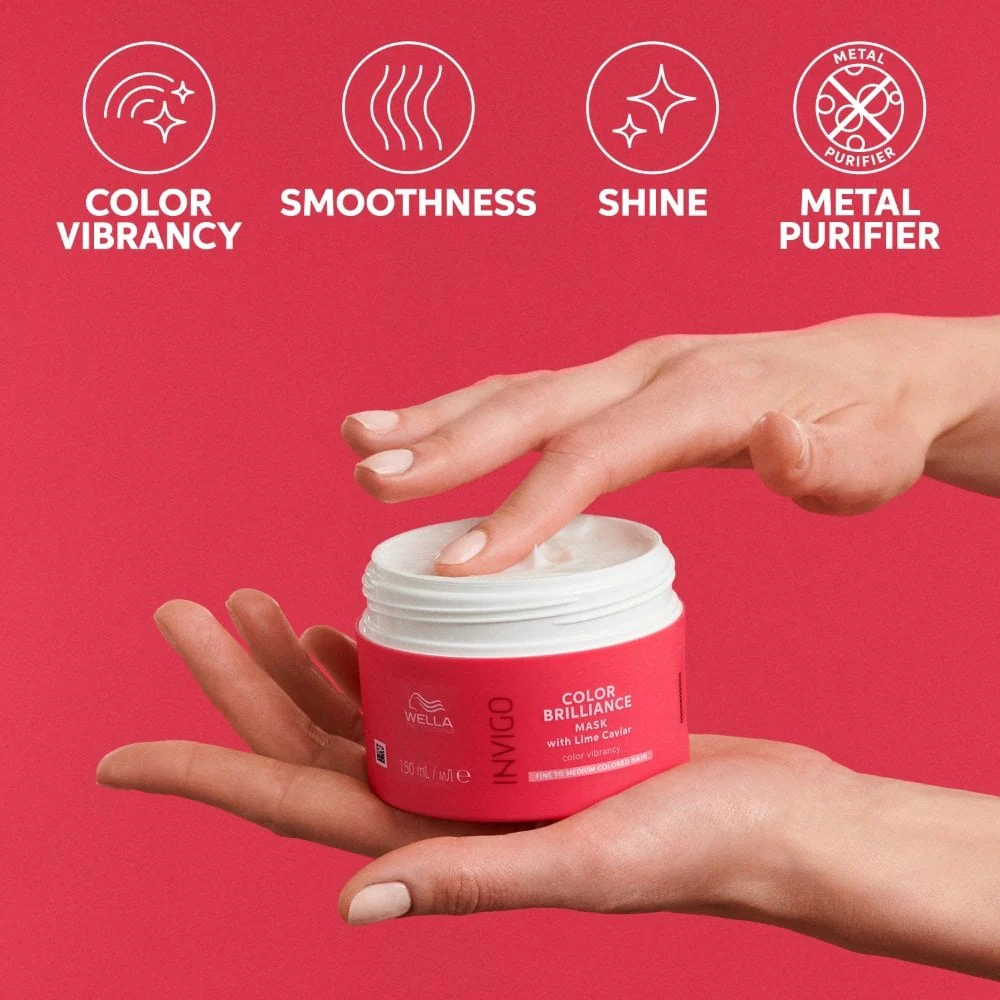 Wella Professionals Invigo Colour Brilliance Vibrant Colour Mask Fine/Normal Hair 500ml - Image 9