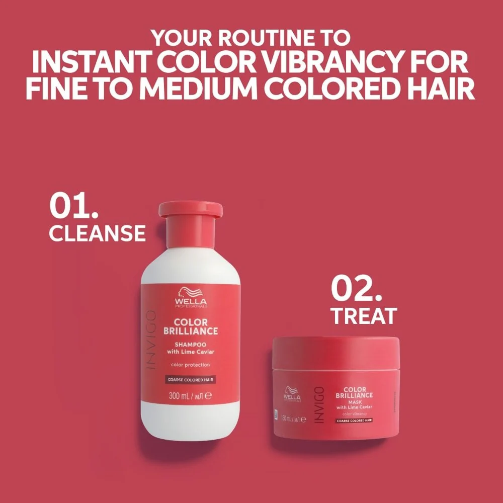 Wella Professionals Invigo Colour Brilliance Vibrant Colour Shampoo Coarse Hair 1000ml - Image 8