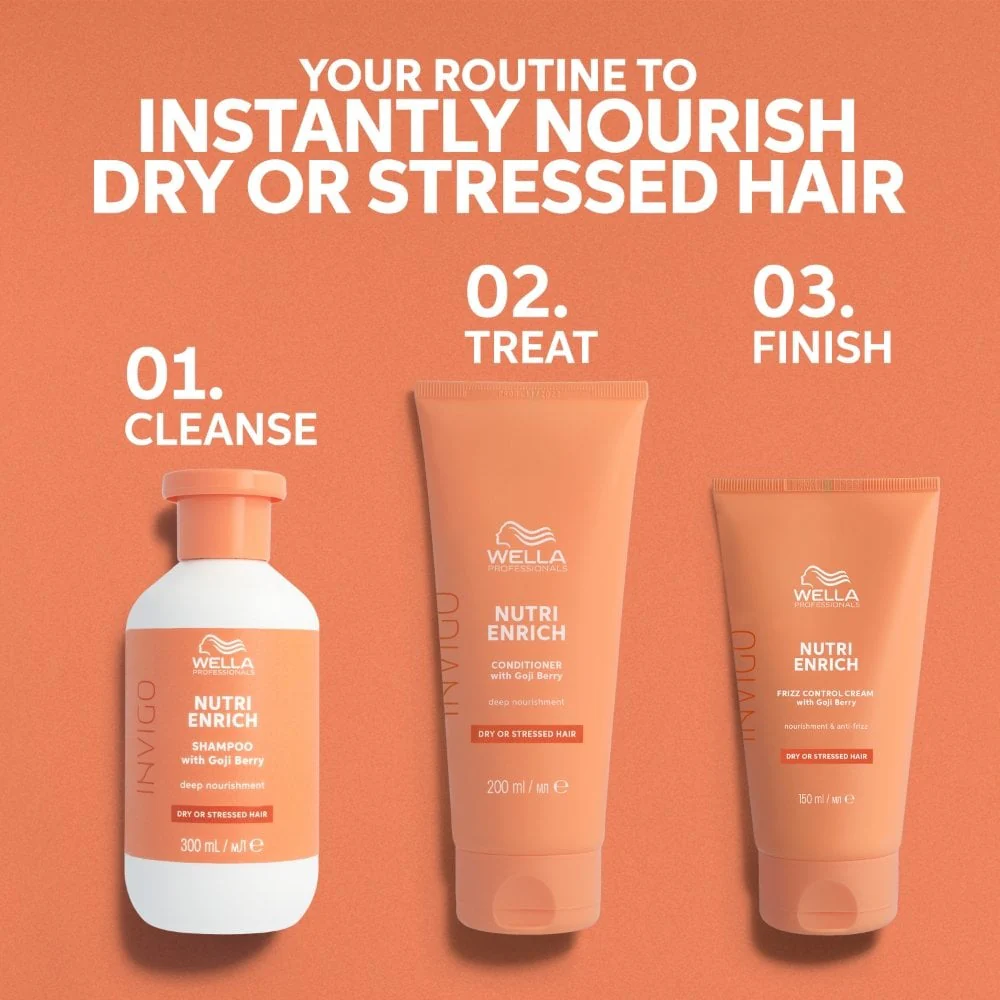 Wella Professionals Invigo Nutri-Enrich Deep Nourishing Shampoo 300ml & Conditioner 200ml Twin - Image 4