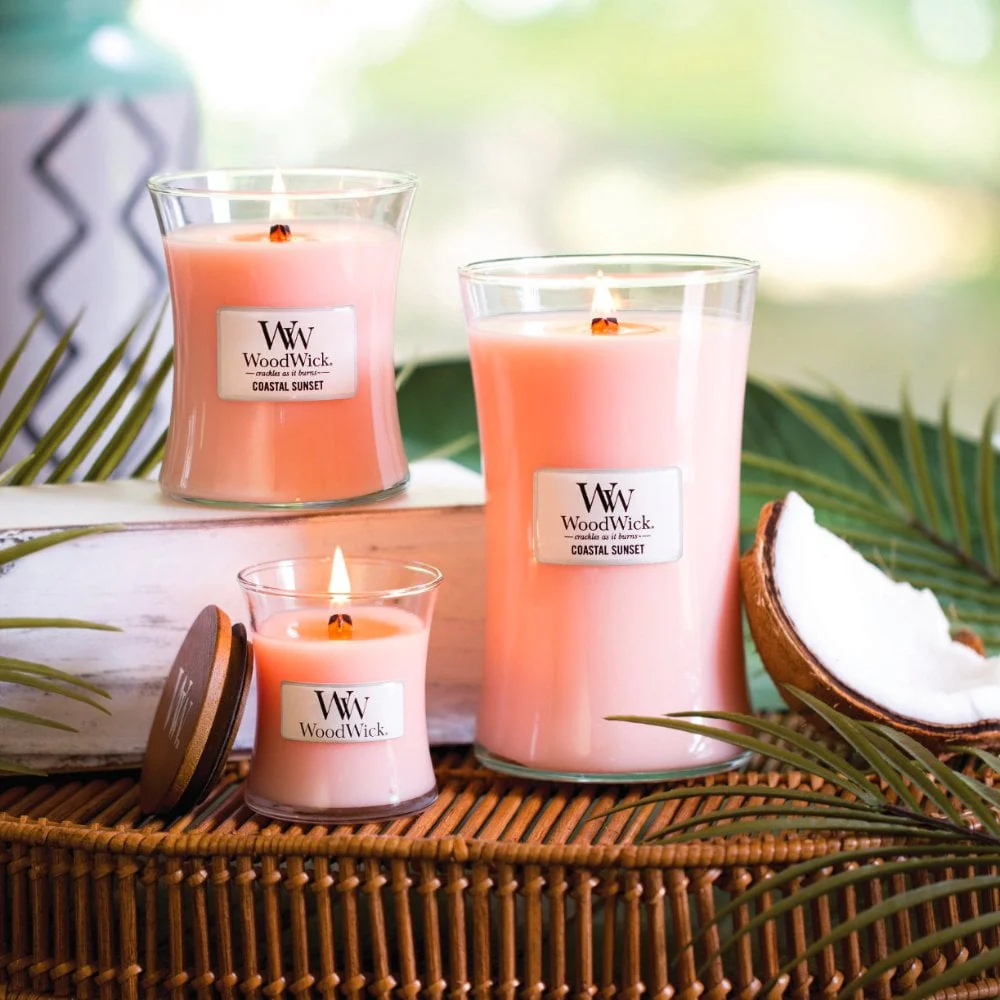 WoodWick Coastal Sunset Medium Hourglass Jar Candle - Image 3