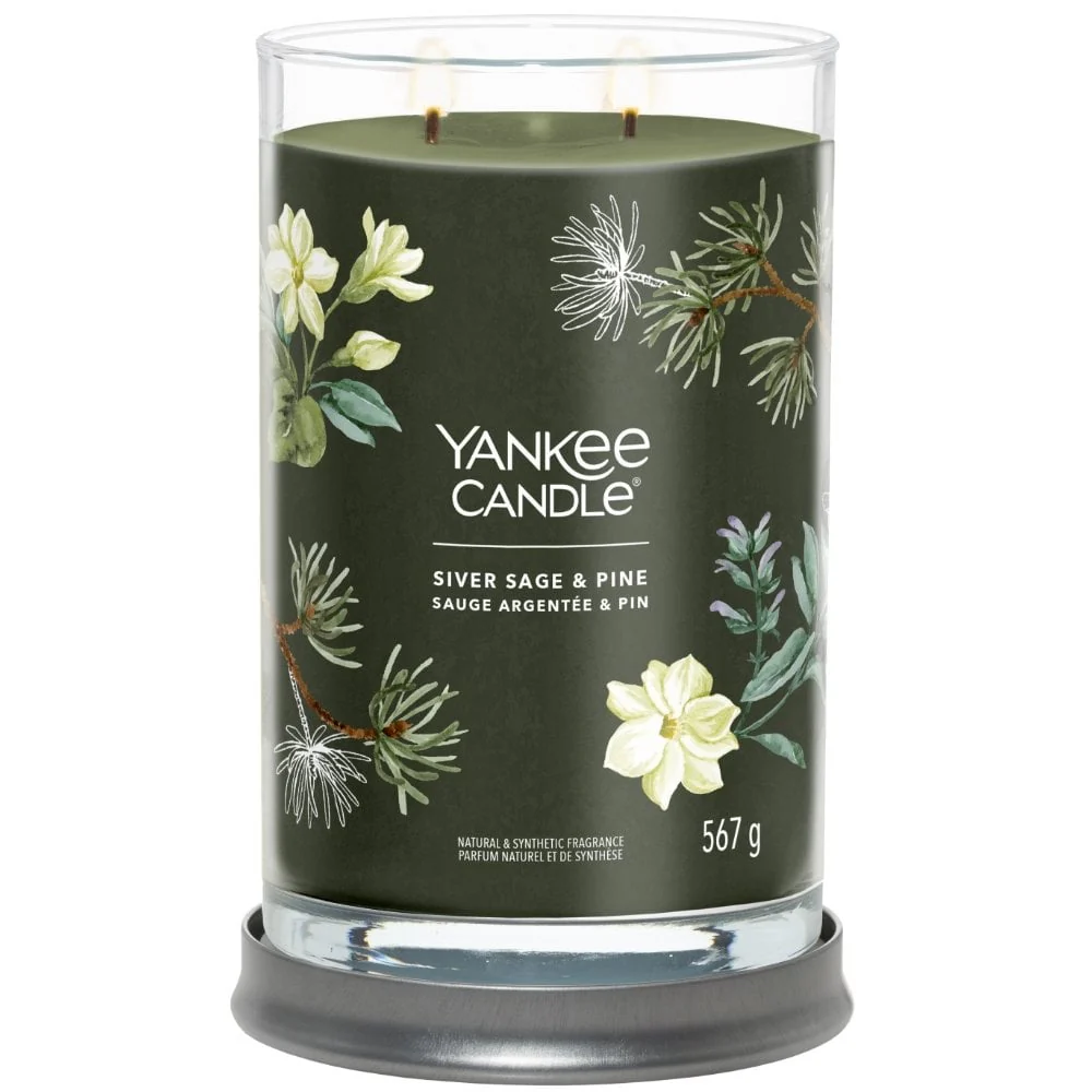 Yankee Candle Silver Sage & Pine Large Signature Tumbler Jar Candle - Image 2